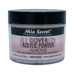 Jar of Mia Secret Almond acrylic powder on a white background