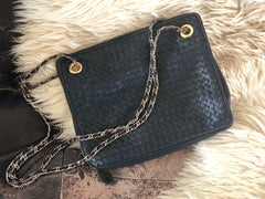 Vintage Ganson woven leather bag