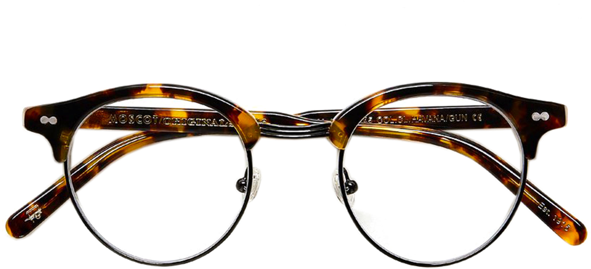 Moscot Aidim Unisex Havana Round Eyeglasses
