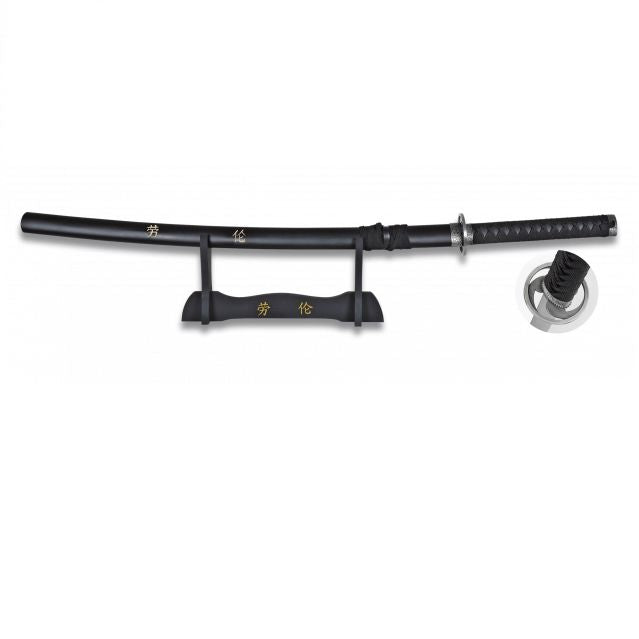 katana Toledo Imperial Toyotomi Hideyoshi Hoja Carbono con peana