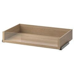 Ikea KOMPLEMENT - Drawer with glass front, white stained oak effect, 100x58 cm