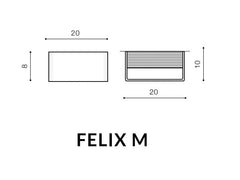 Azzarddo Lampada da parete Felix M AZ2426 Bianco