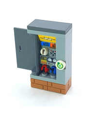 LEGO® MOC Electrician minifigure with toolbox and voltage tester at work - Brickis LEGO