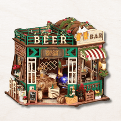 diorama miniature bar pub vintage cadeau original homme fête des pères décoration bureau