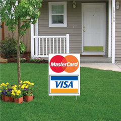 MasterCard & Visa Credit Card Sign or Sticker - #10