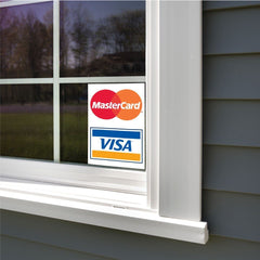 MasterCard & Visa Credit Card Sign or Sticker - #10