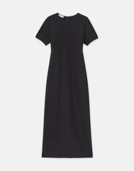 Responsible Wool Double Face Maxi Dress - Black