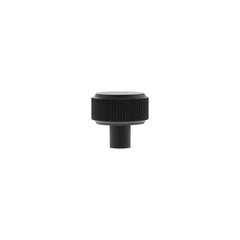 Millhouse Brass Cabinet Hardware Matt Black / Cabinet Knobs Millhouse Brass Battersea Linear Round Cabinet Knob Handle - Matt Black