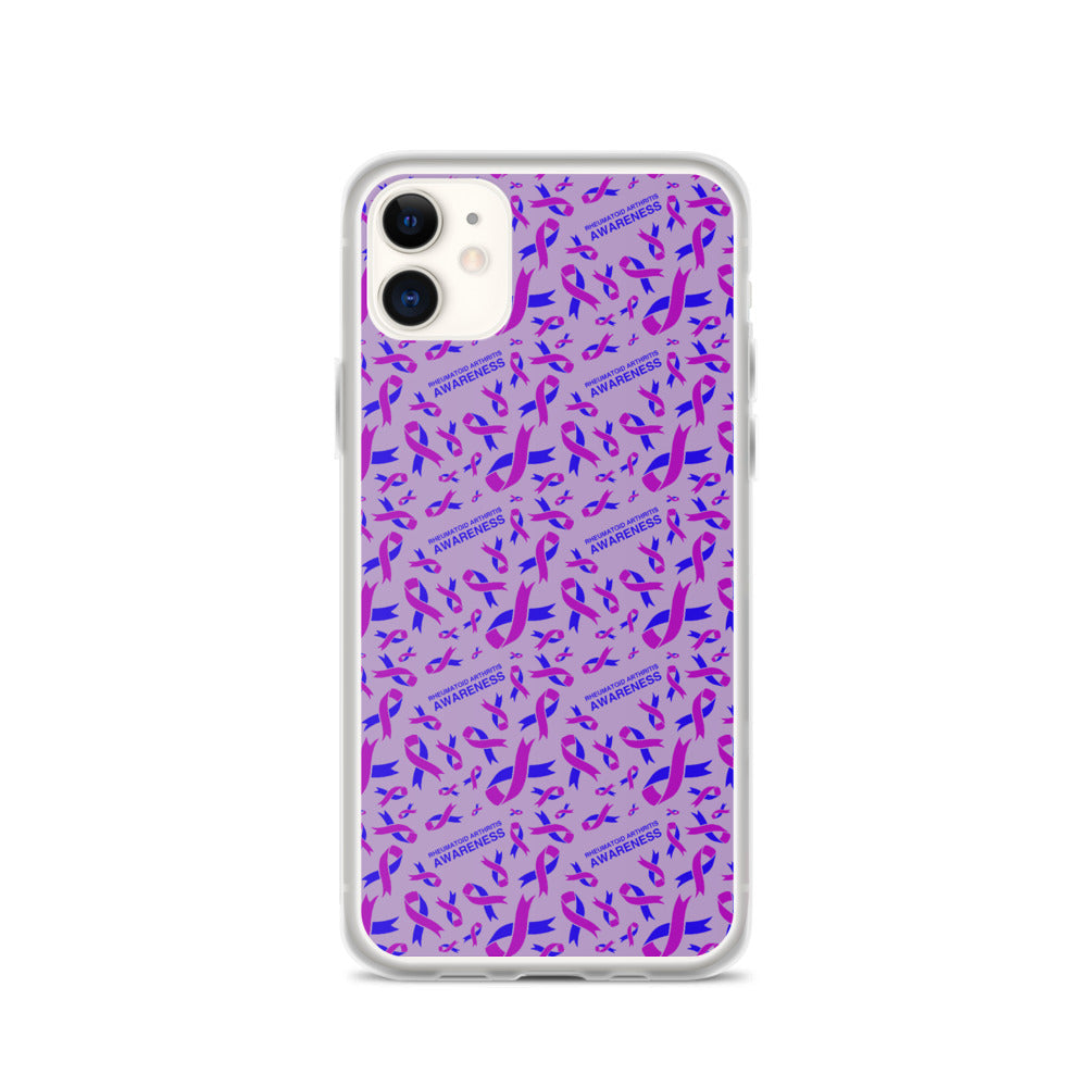 Rheumatoid Arthritis Awareness Ribbon Pattern iPhone Case - The Awareness Store