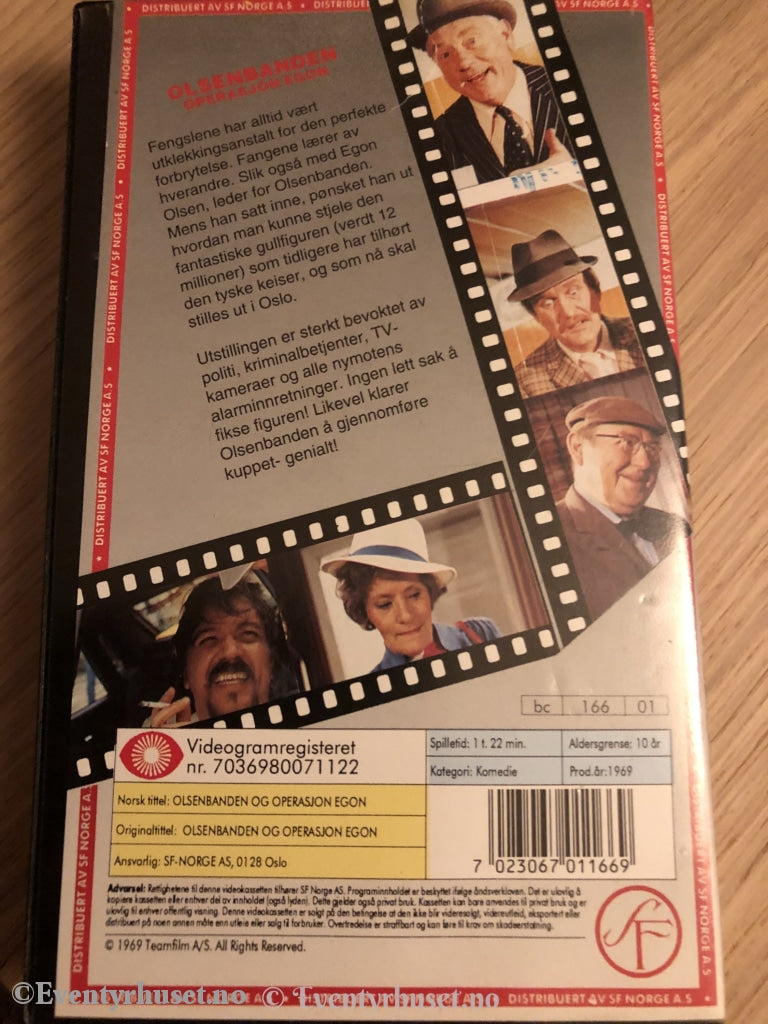 Olsenbanden 1. Operasjon Egon. 1969. Vhs. Vhs
