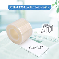 OneMed Dental Barrier Film Clear 1 Roll 1200 Perforted Sheets 4"x6"