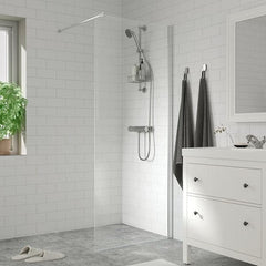 OPPEJEN - Shower screen, glass, 84x199 cm - best price from Maltashopper.com 50410165