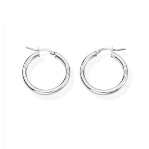 AMEN ORECCHINI CERCHIO 2 CM RODIO ORCE3B2 - Barresi Preziosi Concept_Store Cremona