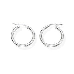 AMEN ORECCHINI CERCHIO 2 CM RODIO ORCE3B2 - Barresi Preziosi Concept_Store Cremona