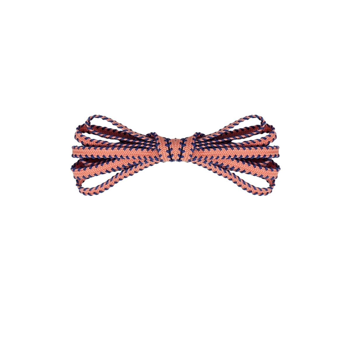 Pink with blue Sawtooth Shoelaces for Adidas Gazelles and elite running shoes durable, flat laces by Kicks Shoelaces.