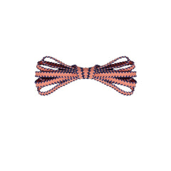 Pink with blue Sawtooth Shoelaces for Adidas Gazelles and elite running shoes durable, flat laces by Kicks Shoelaces.
