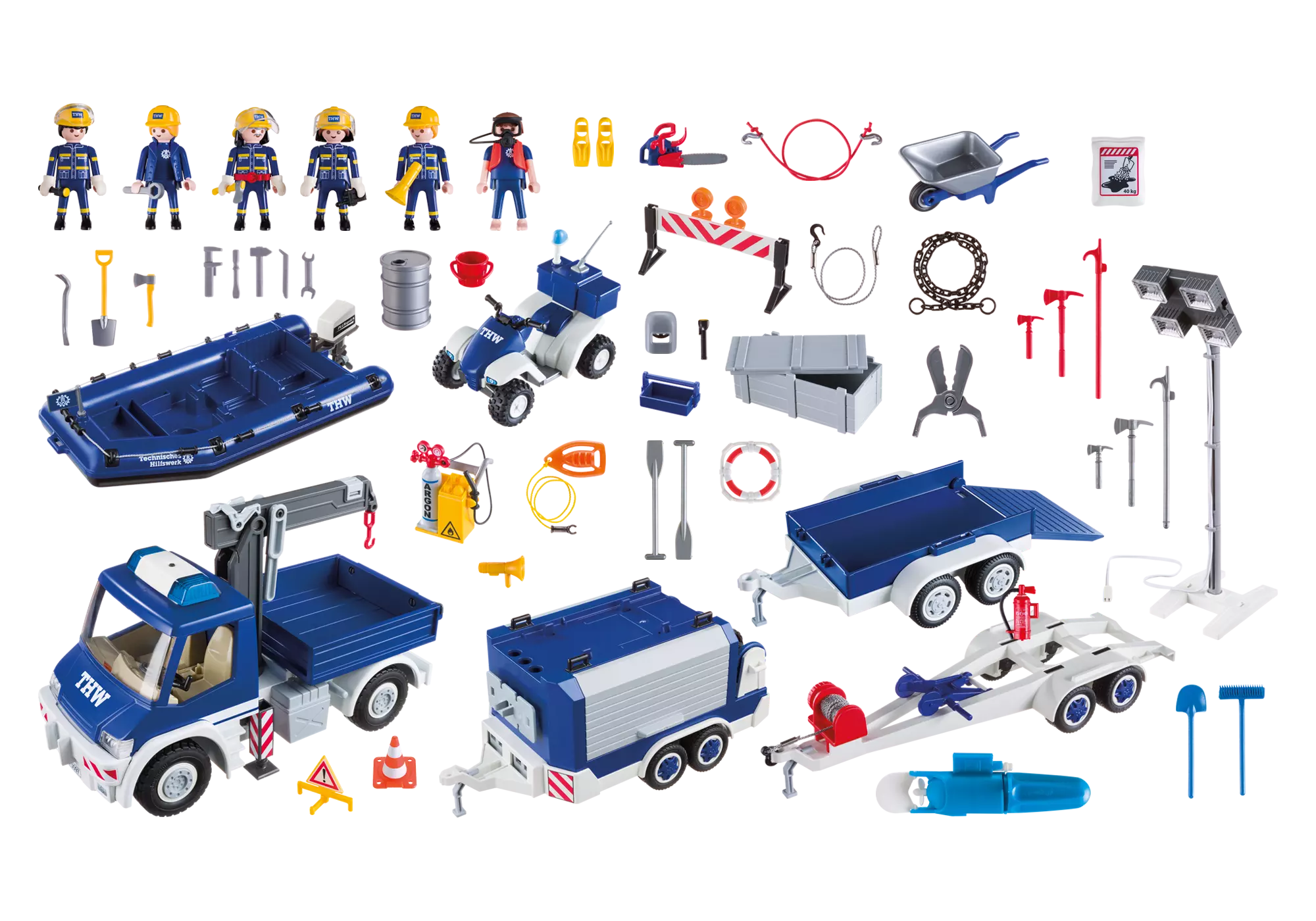 Playmobil 9880 City Action THW-Großeinsatz - plegobil