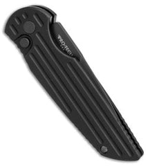 Protech TR-3 Tactical Response Automatic Knife Left-Handed (3.5" Black Serr) L3 - GearBarrel.com