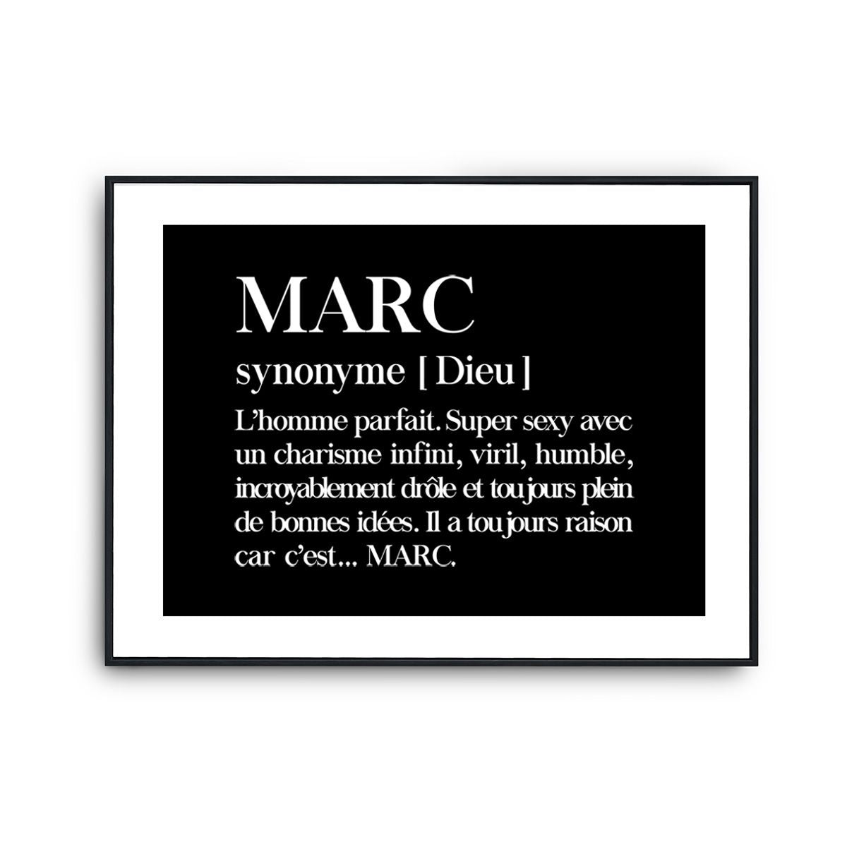 Affiche Marc Prénom définition Humour - Planetee
