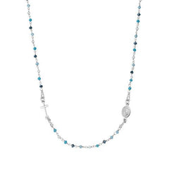 Rosario Girocollo Cristalli Multicolor Azzurro - CRO25BMUB3 - Simmi Gioiellerie -Bracciali