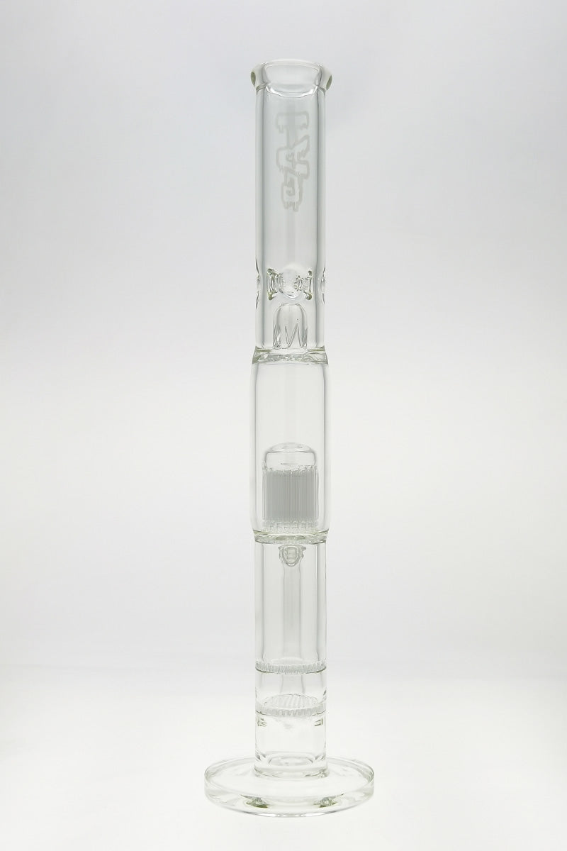 TAG 22" Double Honeycomb 34 Arm Tree Bong Front View on White Background
