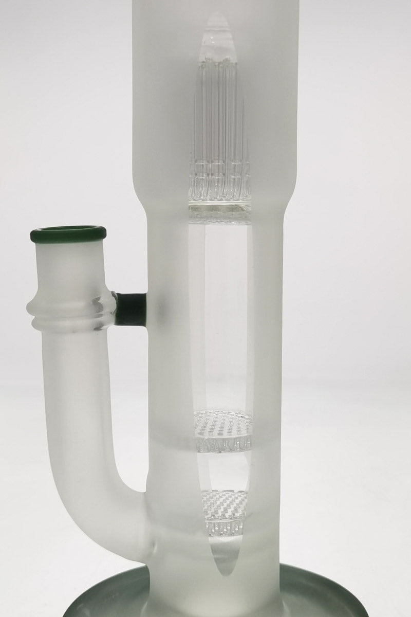 TAG 22" Double Honeycomb to 34 Arm Tree Bong, 50x7MM Thick, 18MM Female Joint, Front View