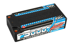 Team Corally C-49705 2S 7.4V 5000mAh 100C X-Celerated Hardcase Lipo Battery with 4mm Bullet Connectors