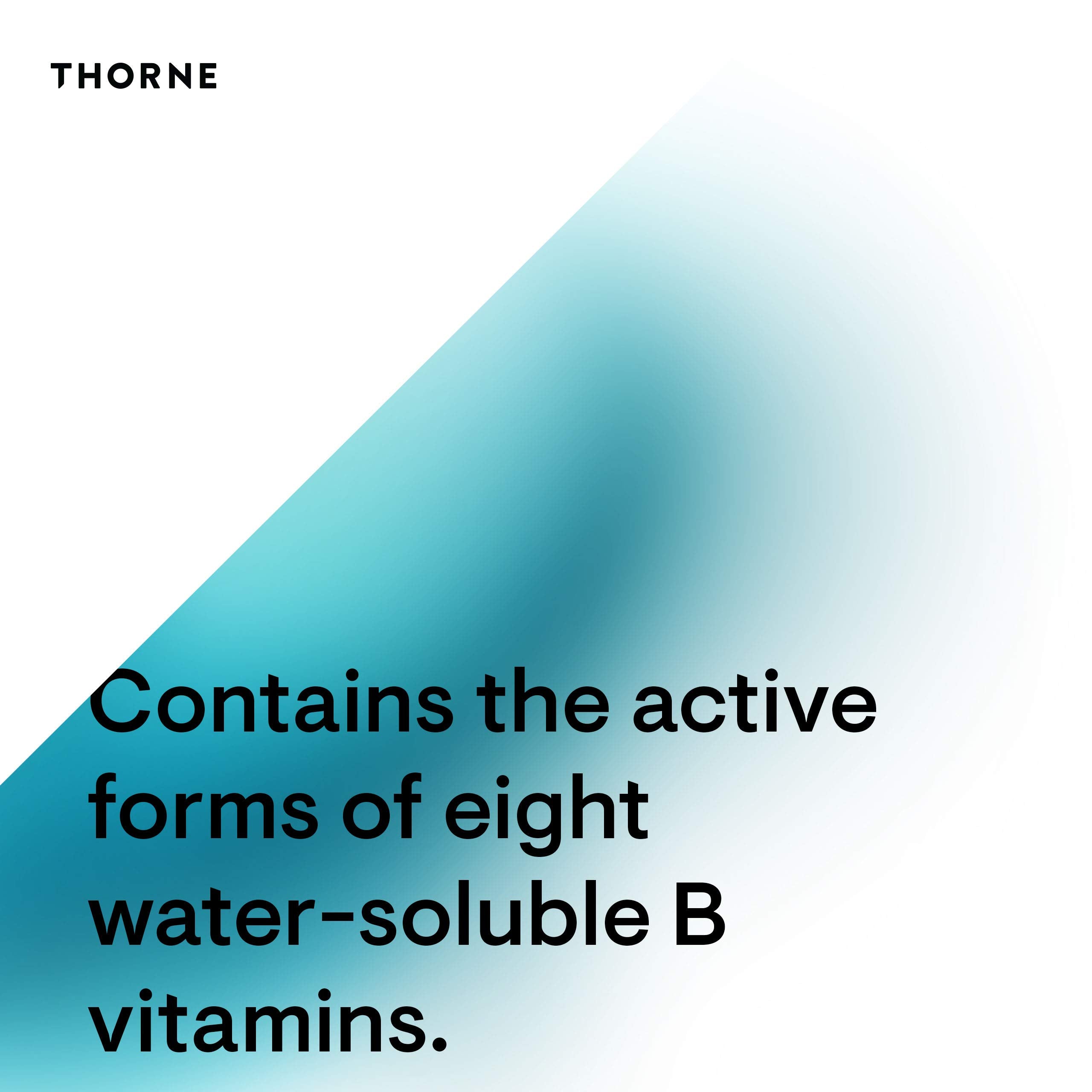 Close-up of THORNE B-Complex 12 capsules