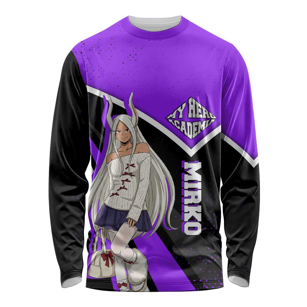 Mirko My Hero Academia Long Sleeve Shirt Anime Grunge Splatter Graphic Style