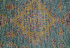 Turkish Design Pink Hand Knotted 4x6 Wool Area Rug