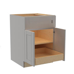 Home Decorators Collection Veiled Gray Shaker Base Kitchen Cabinet