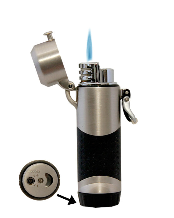 Visol Summit Gun Satin Wind-resistant Jet Flame Lighter for Outdoors - Crown Humidors