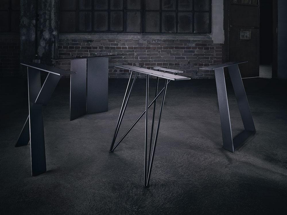 Baumtisch Eiche massiv inkl. Gestell, 200 cm | Unikat 4220