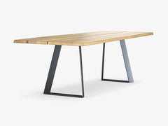 Baumtisch Eiche massiv inkl. Gestell, 200 cm | Unikat 4220