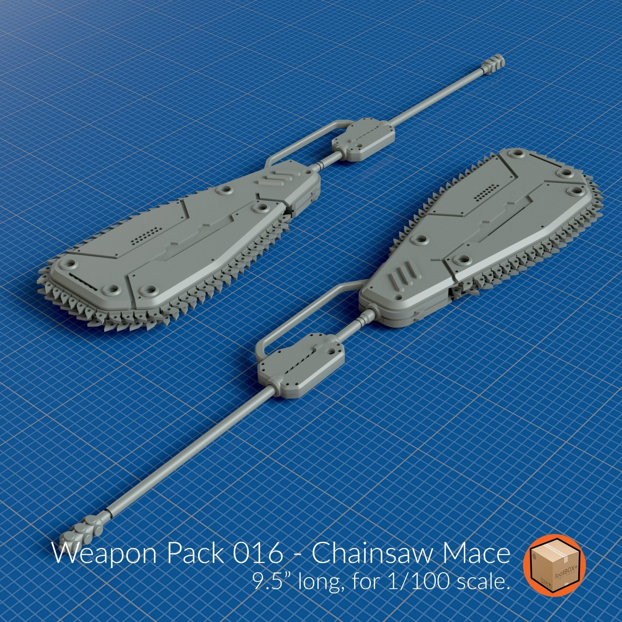 WP016 - Chainsaw Mace - Trisagion Models