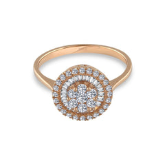 Baget Pırlanta Yüzük 0.45 Ct. F VS 18K