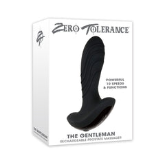 Zero Tolerance The Gentleman Rechargeable Vibrating Silicone Prostate Massager Black 